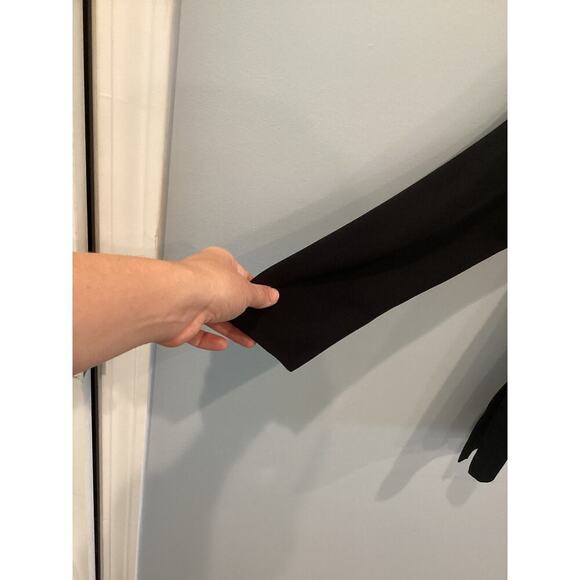 Misook Womens Open Cardigan Size Large Black Green Striped Work Career Office - Picture 8 of 10